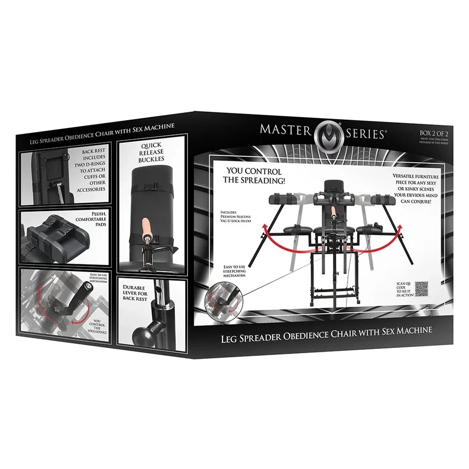 Silla Obediencia Esparcidor de Piernas Master Series con Máquina Sexual + Regalo Gratis Foto 3 de 4