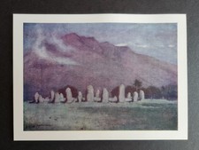 Antique 1908 print - Castlerigg Stone Circle - Lake District - Heaton Cooper