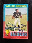Willie Brown Autographed  1971 Topps Football Card #207 Raiders HOF