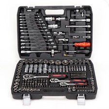 216tlg Steckschlüssel Satz Knarrenkasten Set Koffer Ratschen Kasten 1/4 3/8 1/2