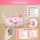 Electric Bluetooth Baby Cradle Swing Bassinet Rocking Crib Infant Bed Portable!