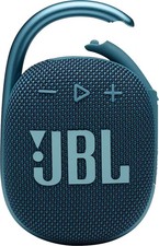 JBL Clip 4 Blue Portable Speaker Bluetooth Waterproof Design - Blue