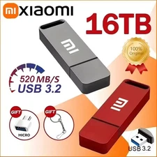 Xiaomi 16TB USB 3.2 Flash Drive Type-C High Speed Metal Pen Drive for Computer