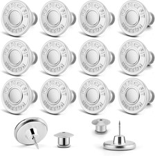 12 Sets Jean Buttons for Loose Jeans, No Sew Instant Replacement Buttons, Reusab