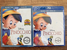  New Sealed Pinocchio Blu Ray/DVD With Slipcover Disney Signature Collection