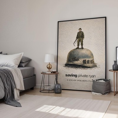 Saving Private Ryan Art Minimal Movie Kunstdruck | Filmposter | Leinwand & gerahmt