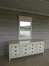 John Widdicomb Hollywood Regency Dorothy Draper Style Dresser & Mirror