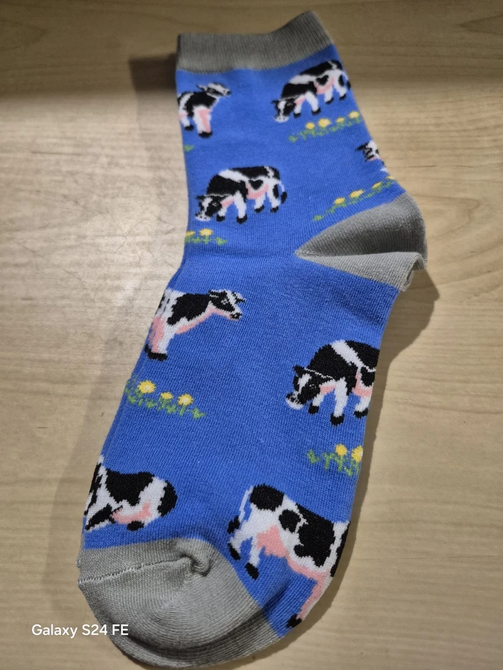 Calcetines temáticos de vaca para dama 5 pares talla 4-7, un conjunto muy divertido, perfecto para un regalo Foto 3 de 4