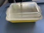 Vintage Pyrex Yellow #503-B Refrigerator Dish 1-1/2 Quart w/Ribbed Lid #503-C