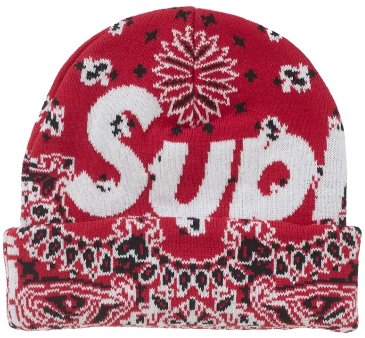 NUEVO Gorro Supreme Bandana Big Logo (FW24) (Rojo) - Envío Gratis Foto 2 de 4