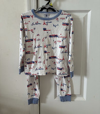 Petit Bateau Unisex Kids 2pc Organic Cotton Pajama Set 6 ans/116 Paris