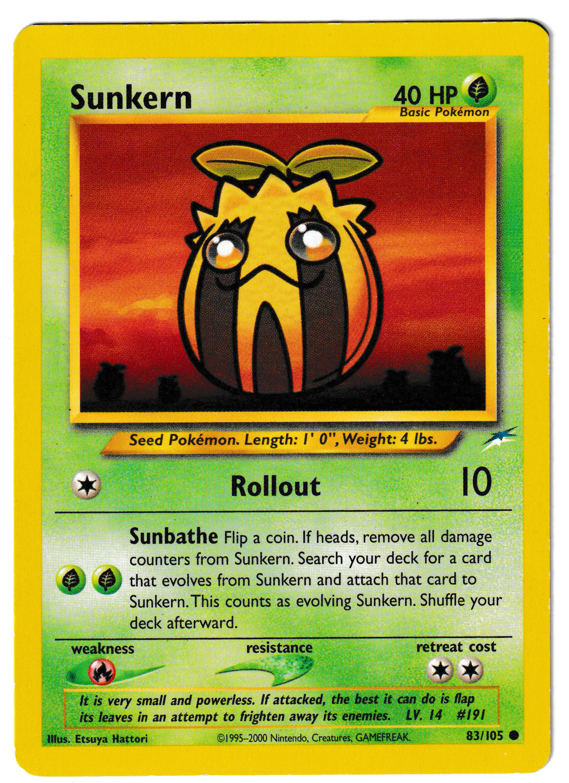 Sunkern - 83/105 - Neo Destiny - Pokemon TCG