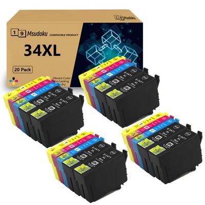 20er Drucker Patronen Für Epson 34 XL WorkForce Pro WF-3700 WF-3720 WF-3725 DWF