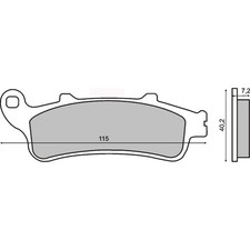 Victory Vision Tour 2009-2015 Sinter Brake Pads Pair RMS 225100973