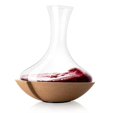 Vacu Vin Swirling Wine Decanter – Rotating Wine Aerator Carafe with... Fas