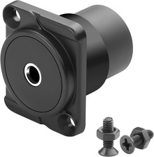 TRS 3.5Mm Panel Mount Stereo Connector Coupler 3 Pole 1/8 TRS Female to Female B