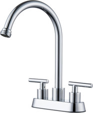 4 Inch Centerset Laundry Faucet, 2 or 3 Hole Deck Mount, Chrome Utility Sink Fau