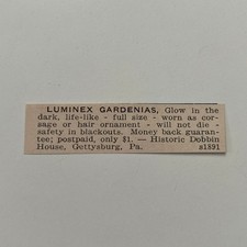 Luminex Gardenias Historic Dobbin House Gettysburg PA 1943 Clipping SAI7-S86