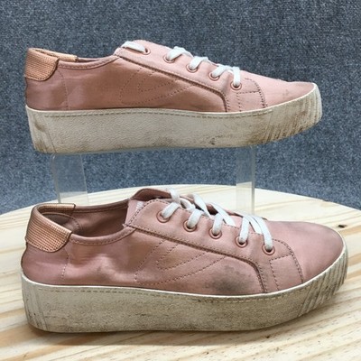Tretorn Shoes Womens 8 Blaire7 Casual Platform Low Sneakers Pink Fabric Lace Up