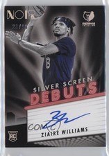 2021 Panini Noir Silver Screen Debut Signatures 23/99 Ziaire Williams Auto 18mh