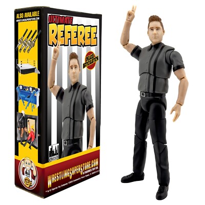 Ultimate Dark Gray Referee with Deluxe Articulation for WWE & AEW Figures