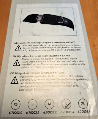 Kinetic Balance Hip Belt Centre Release Single Adjustable / L