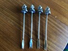 Cocktail Sticks Pickle Sticks Vintage Metal X4 Decorative Cocktail