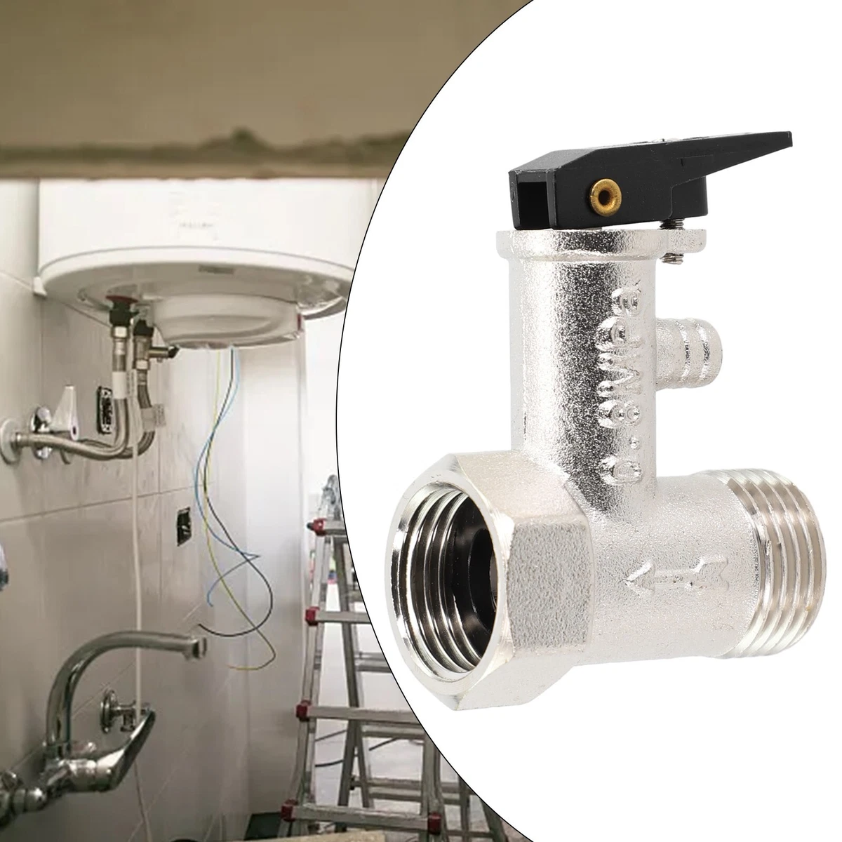 Relief Valve 1 2inch DN15 Electric Water Heater Protect Against Overpressure