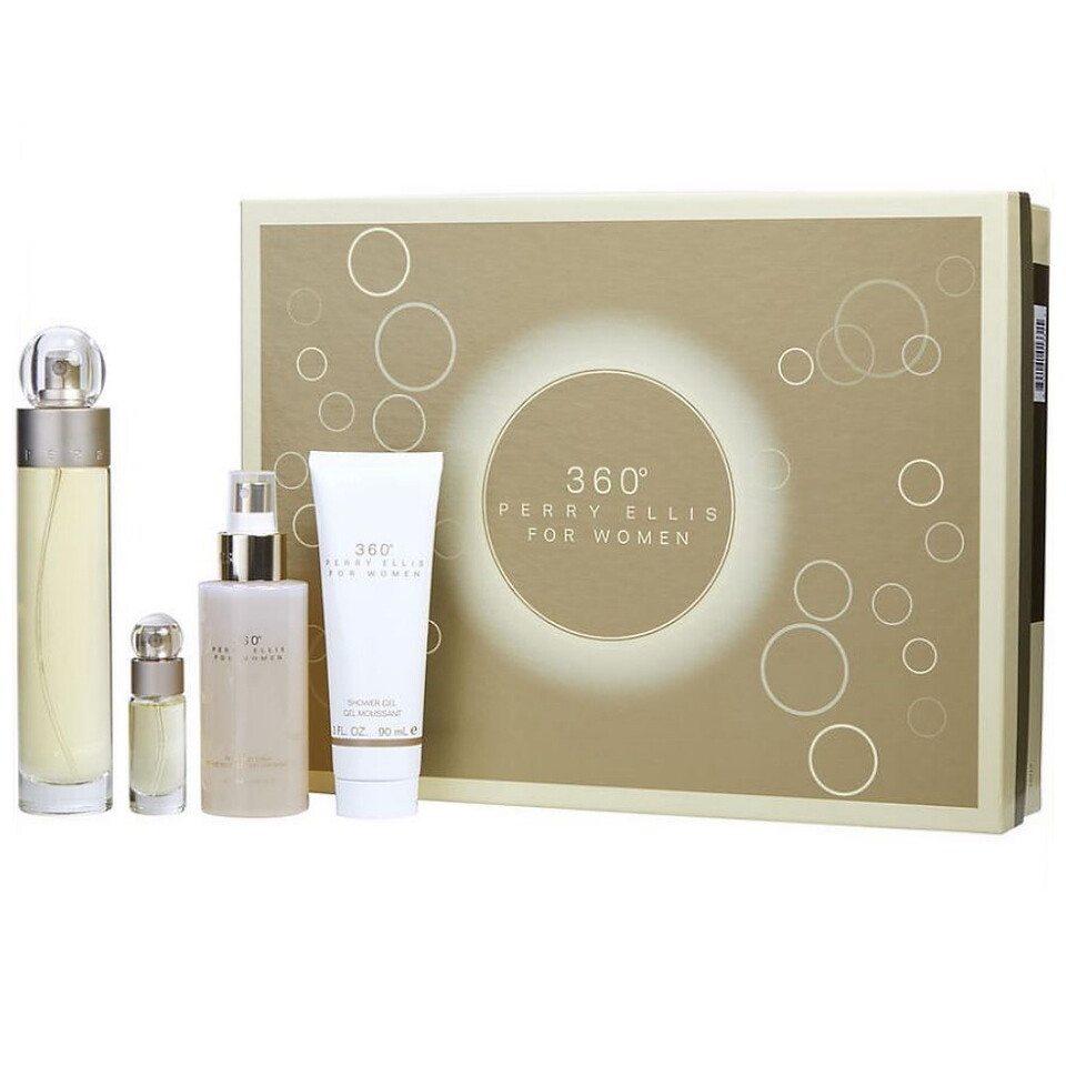 Perry Ellis 360 For Women Eau De Toilette 4 Pc Gift Set 
