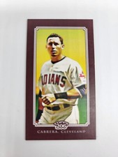 1/1 CAROLINA BRIGHTS MAROON BLANK BACK RARE 2010 Topps T206 ASDRUBAL CABRERA MLB