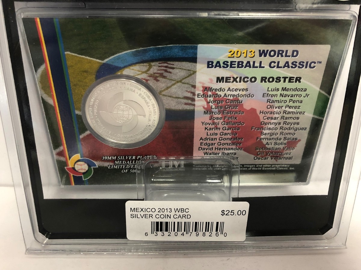 2013 World Baseball Classic 記念硬貨 Mexico 2013 World Baseball Classic 39MM Silver Plated Limited