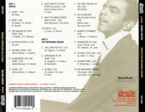 Johnny Mathis - People & The Impossible Dream CD (2009) Audio Quality Guaranteed - Picture 2 of 8