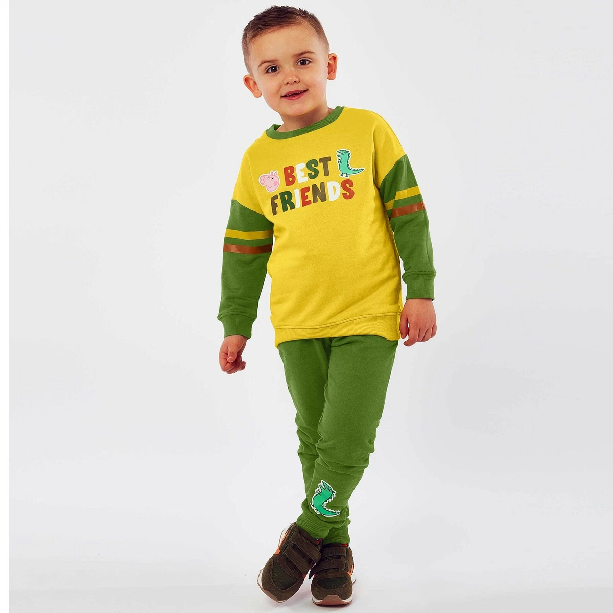 George Pig Best Friends Outfit Kids Boys 18 24 Months 2 3 4 5 6 7 8 Years Green
