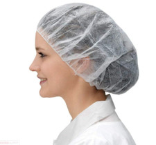 Disposable Bouffant Caps, Spun-bounded Poly, Hair Head Cover Net 21in. 1,000pcs
