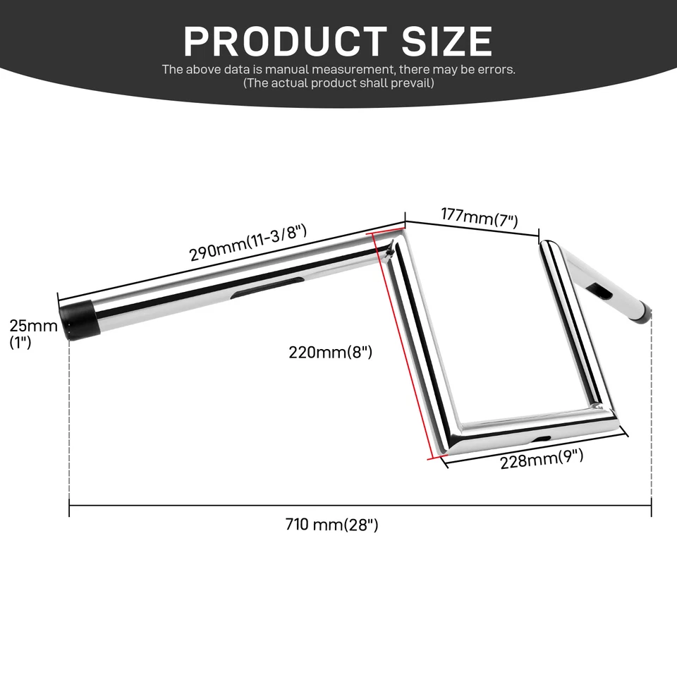 Manillar Z Barras Cromo 1" Para Yamaha Virago XV 250 500 535 700 750 920 1100 Foto 2 de 4