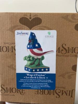 Jim Shore Cardinal 4th of July Wings of Freedom #6010560  5'' Tall