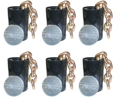 Set of 6 Champ Floor Anchor Pots for Auto Frame Machines and Pulling Posts 1600