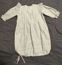 Vintage Styled By The Shepherd White  Pink Christening Gown Sleep Sack Bottom