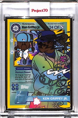 2021 TOPPS PROJECT 70 #702 KEN GRIFFEY JR BY ERMSY P70 AP SILVER FRAME 01/51