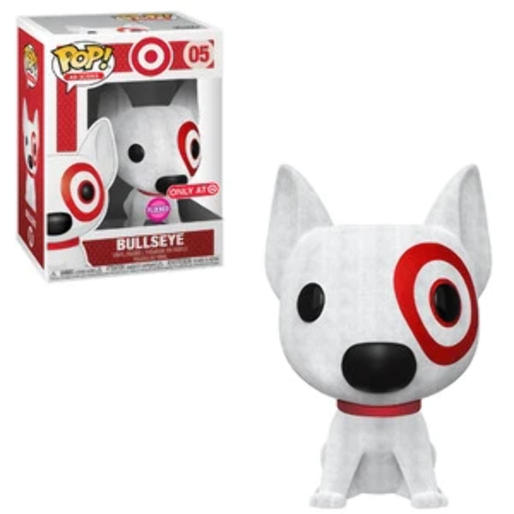 FUNKO POP!  TARGET  BULLSEYE  （FLOCKED） Funko POP! Ad Icons: Bullseye [Red Collar](Flocked)(Target) #05 | eBay