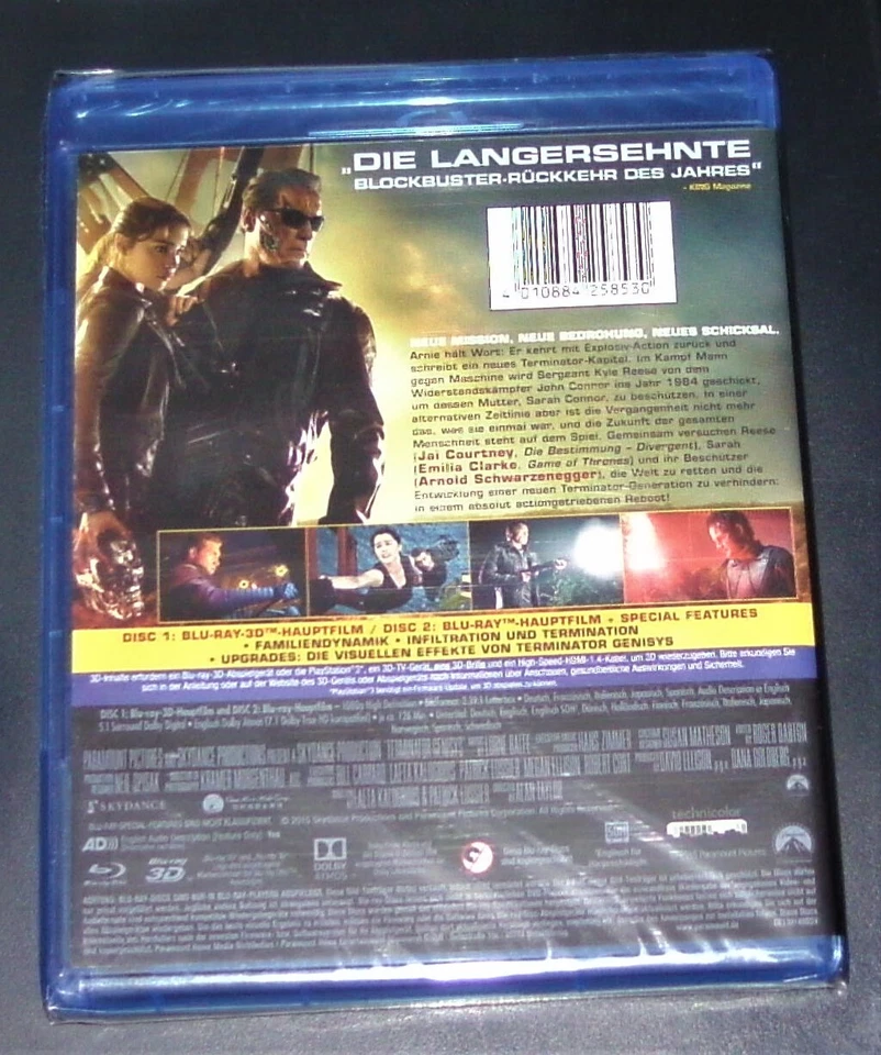 TERMINATOR GENISYS 3D BLU RAY + BLU RAY SCHNELLER VERSAND NEU & OVP - Bild 2 von 2