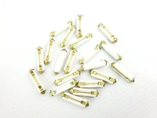 Mercedes 20pc Ceramic 8A White Torpedo Bullet Style Fuses ATS GBC Brass Elements
