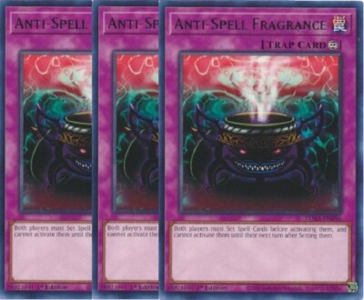 Yugioh - Anti-Spell Fragrance x 3 - 1st Edition LP - Plus Free Holographic  Card | eBay