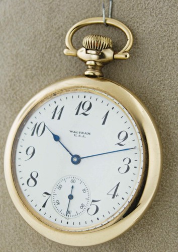 Vintage 1919 Waltham P S Bartlett 14k Gold Filled 17 Jewels 16s Pocket Watch - Picture 2 of 6