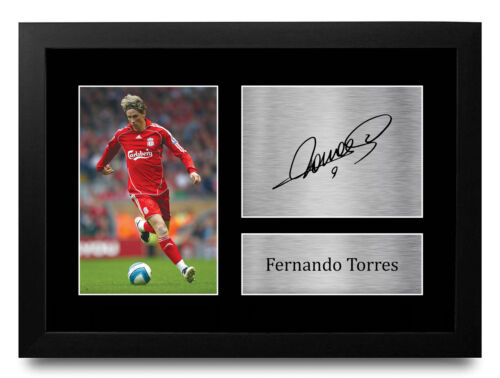 Fernando Torres Signed Printed Autograph A4 Photo a Football Liverpool Fan Gift - Afbeelding 1 van 8