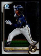 2022 Bowman Chrome #BCP-230 Hendry Mendez Prospects Card Milwaukee Brewers