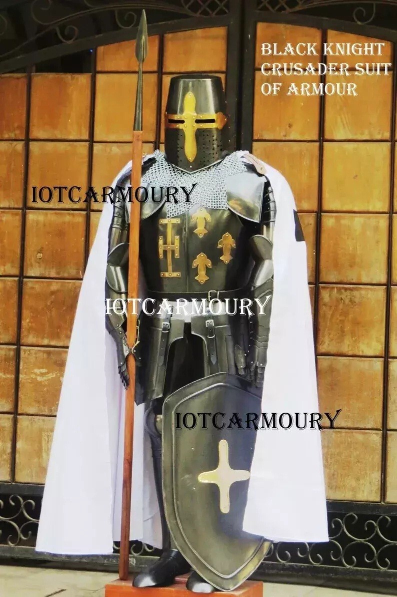 Medieval Gothic Knight Crusader Full Body Combat Armor Suit-image