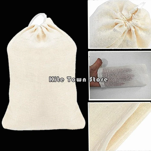 100/300 Cotton Muslin Drawstring Bags Coffee Tea Bath Soap Herb 3x4 4x6 6x8 8x12 - Picture 4 of 9