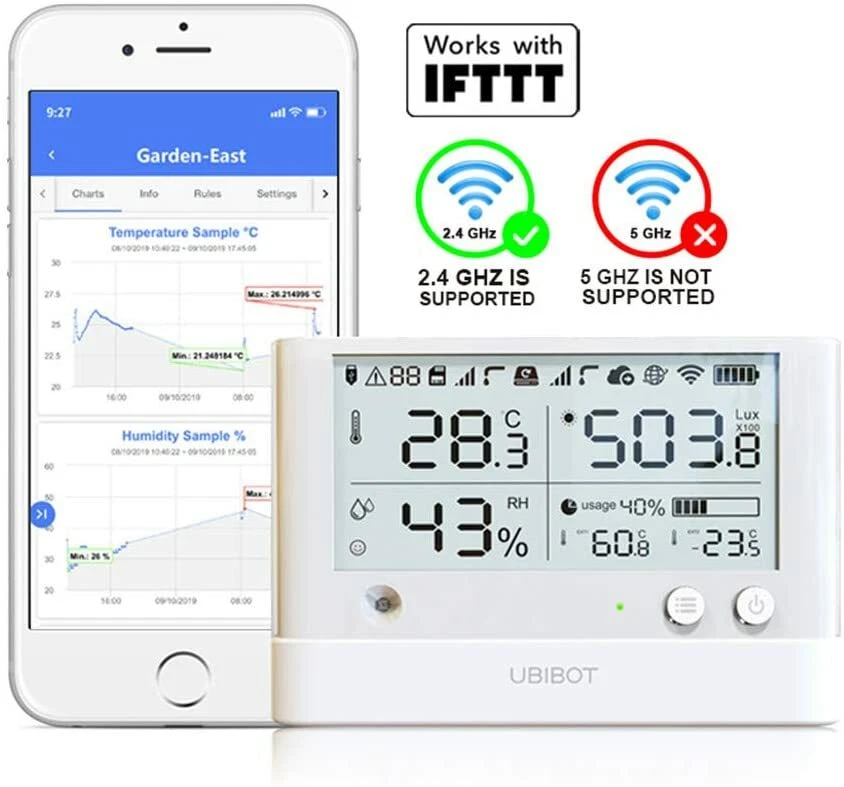 UbiBot WS1 Pro WiFi Temperature Humidity Refrigerator Ambient Monitor Data Loger - Image 2 of 4