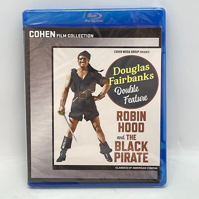 Douglas Fairbanks Double Feature Robin Hood The Black Pirate Blu-Ray Movies MINT